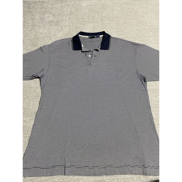 Nautica Shirts Men's XL Grey Polo Collared Short Sleeve Stripes - Picture 1 of 15